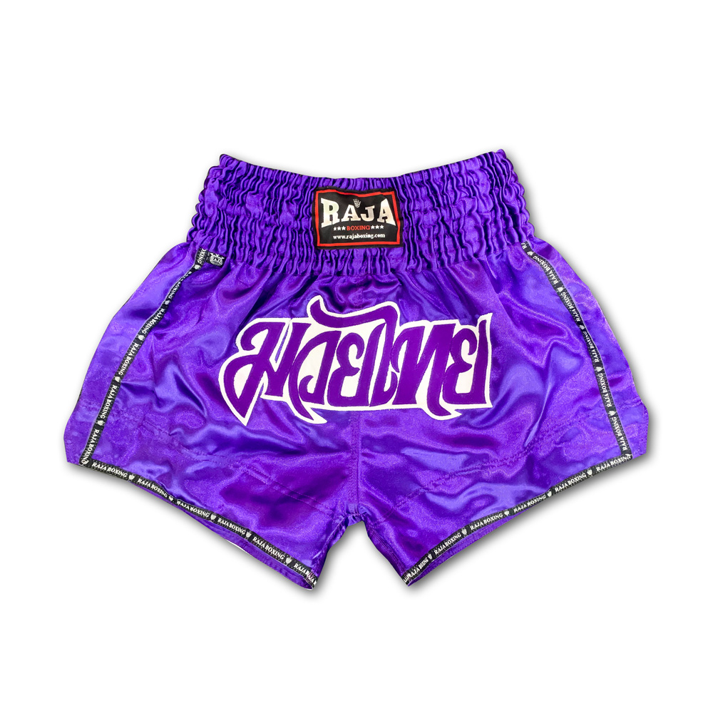 Muay Thai Shorts V1 (Purple) - RAJA BOXING
